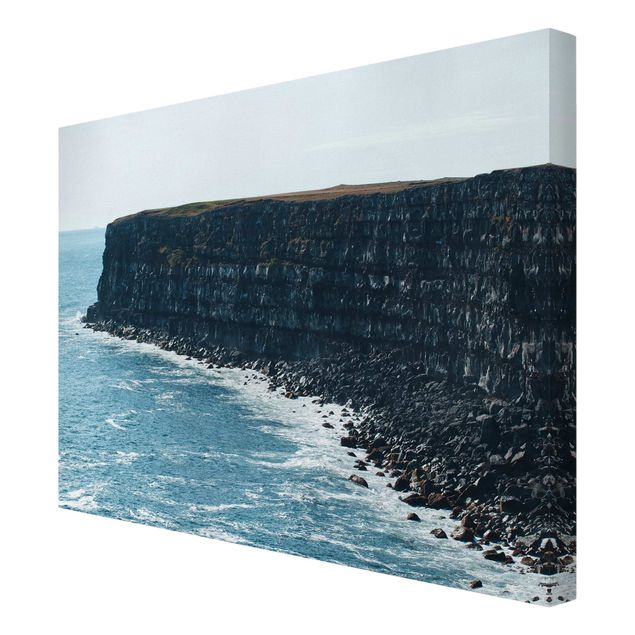 Canvas schilderijen Rocky Islandic Cliffs