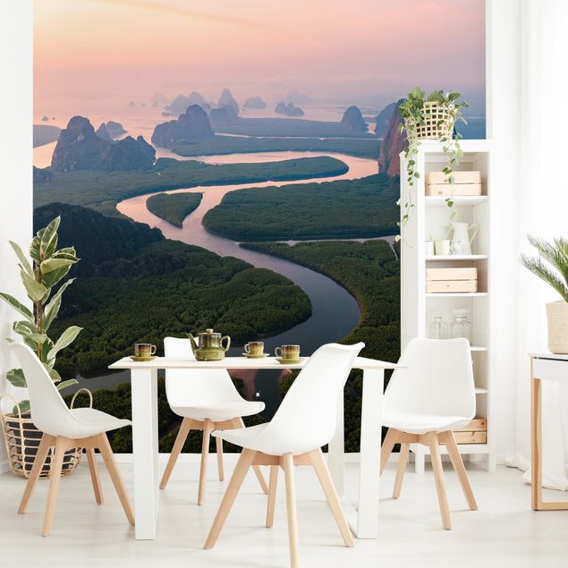 Fotobehang River Landscape In Thailand