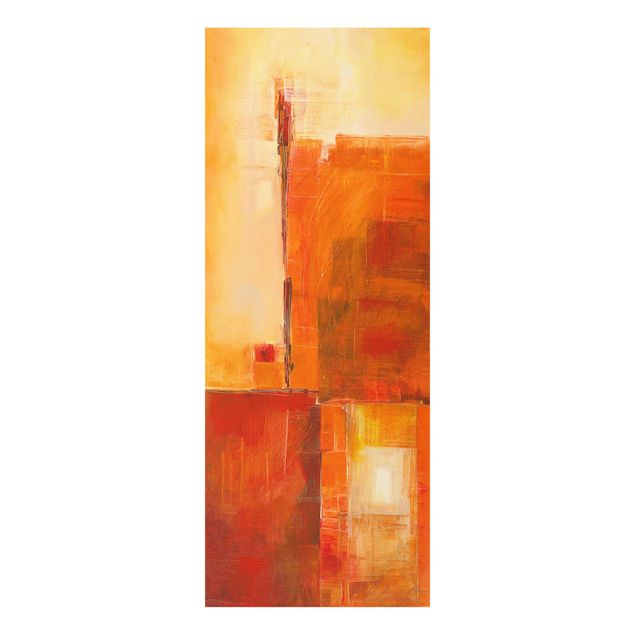 Glasschilderijen Petra Schüßler - Abstract Orange Brown