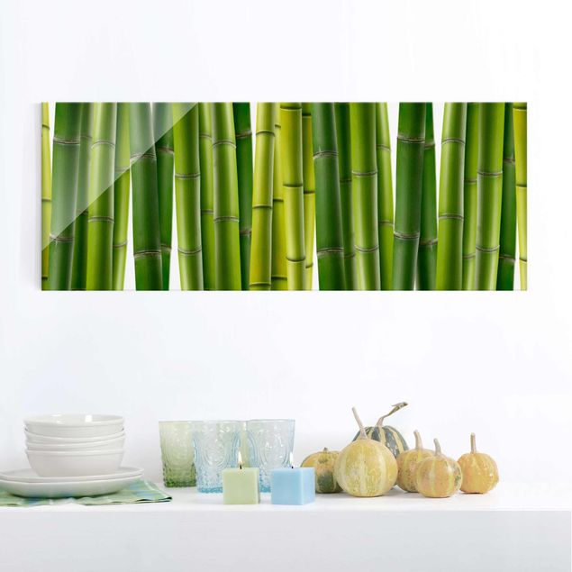 Glasschilderijen Bamboo Plants