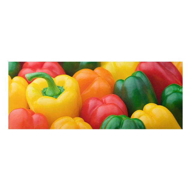 Glasschilderijen Colourful Pepper Mix