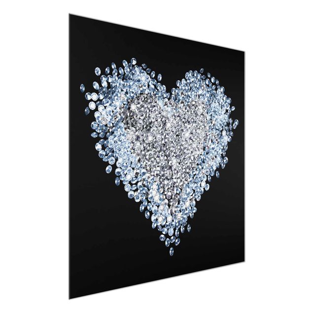 Glasschilderijen Diamond Heart