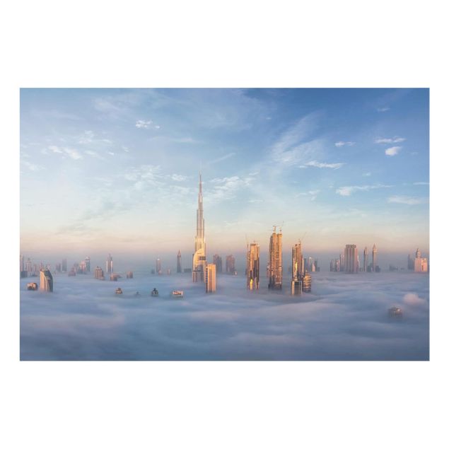 Glasschilderijen Dubai Above The Clouds