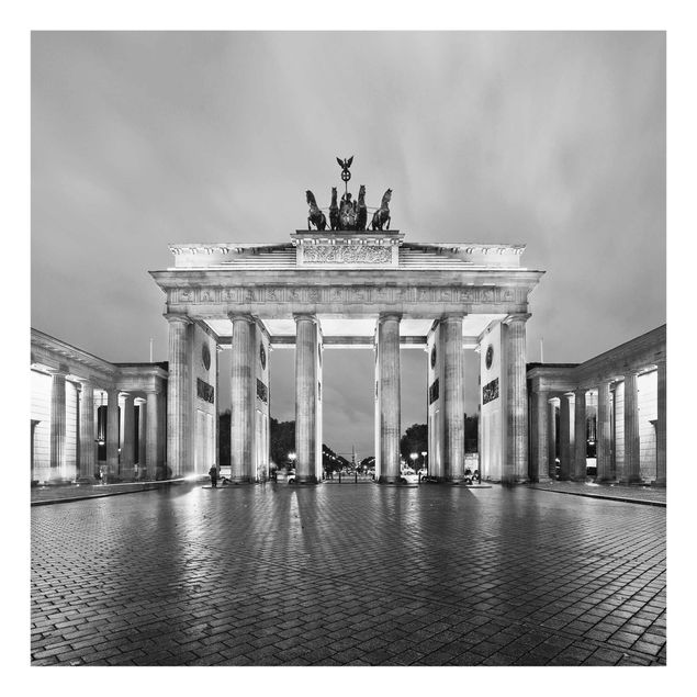 Glasschilderijen Illuminated Brandenburg Gate II