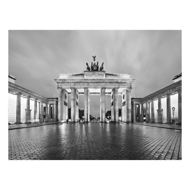 Glasschilderijen Illuminated Brandenburg Gate II