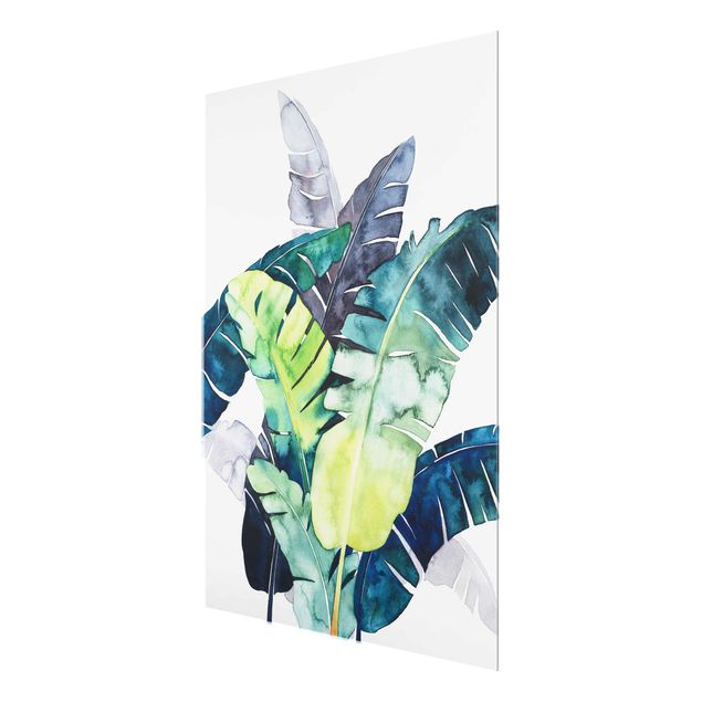 Glasschilderijen Exotic Foliage - Banana