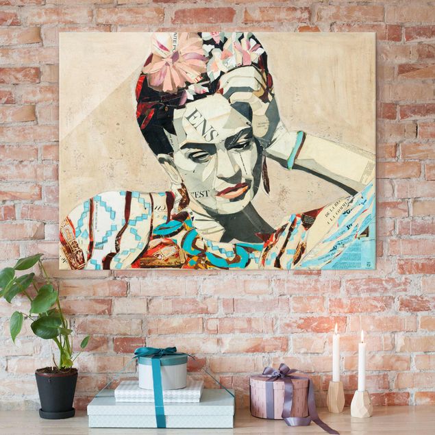 Glasschilderijen Frida Kahlo - Collage No.1