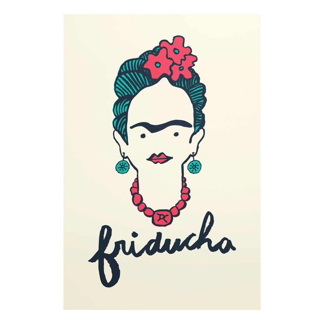 Glasschilderijen Frida Kahlo - Friducha