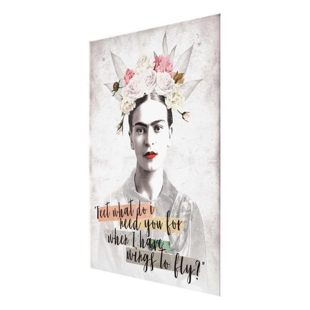 Glasschilderijen Frida Kahlo - Quote