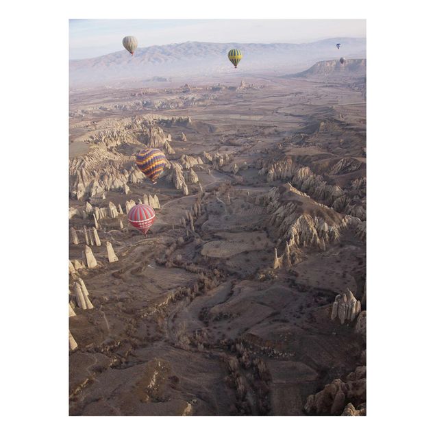 Glasschilderijen Hot Air Balloons Over Anatolia