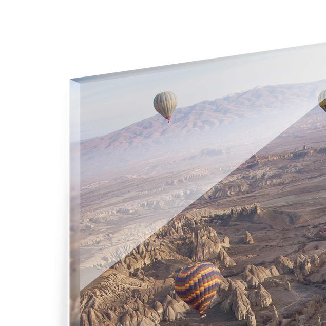 Glasschilderijen Hot Air Balloons Over Anatolia