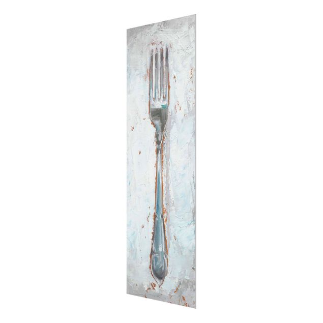 Glasschilderijen Impressionistic Cutlery - Fork