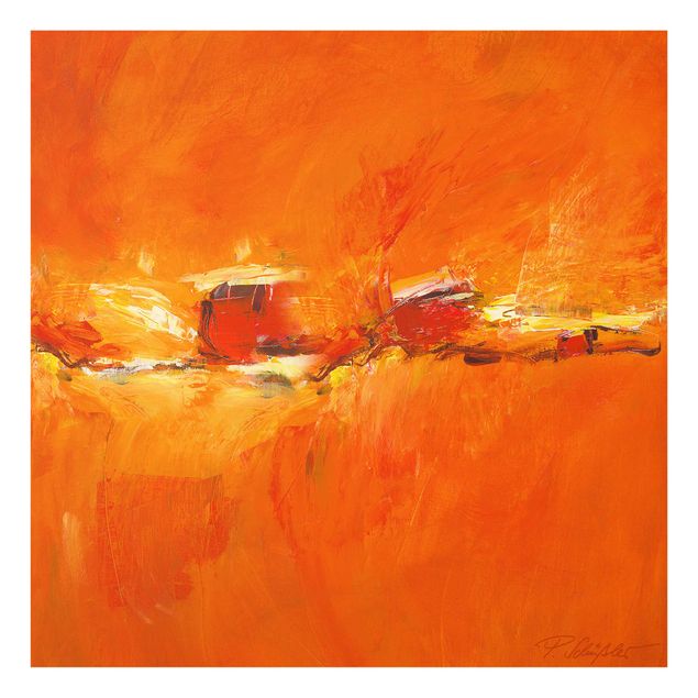 Glasschilderijen Petra Schüßler - Composition In Orange