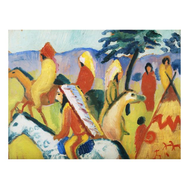 Glasschilderijen August Macke - Riding Indians
