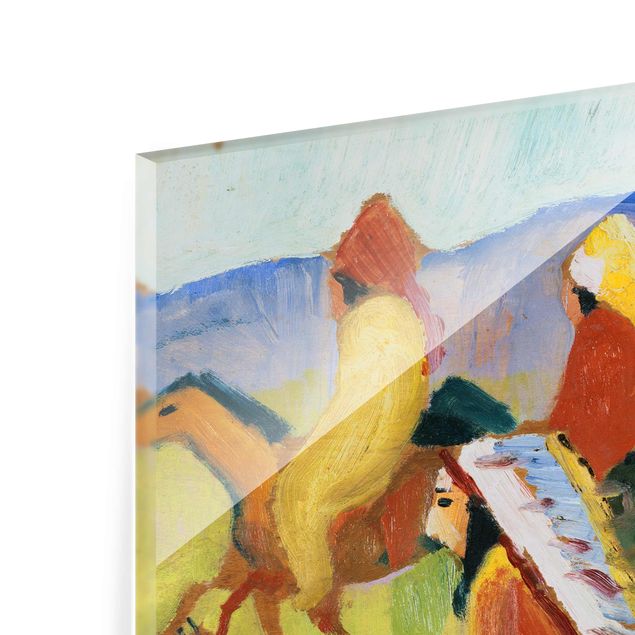 Glasschilderijen August Macke - Riding Indians