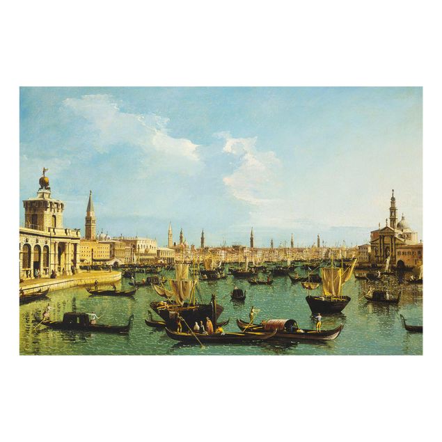 Glasschilderijen Bernardo Bellotto - Bacino di San Marco, Venedig