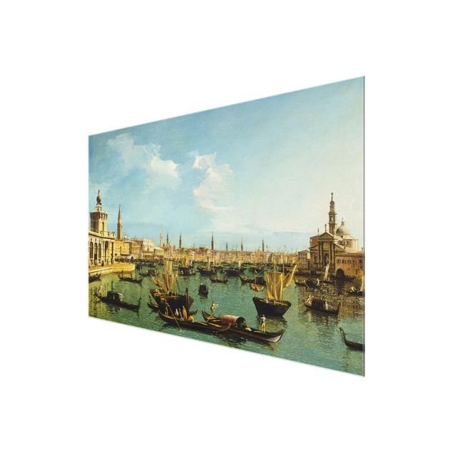 Glasschilderijen Bernardo Bellotto - Bacino di San Marco, Venedig