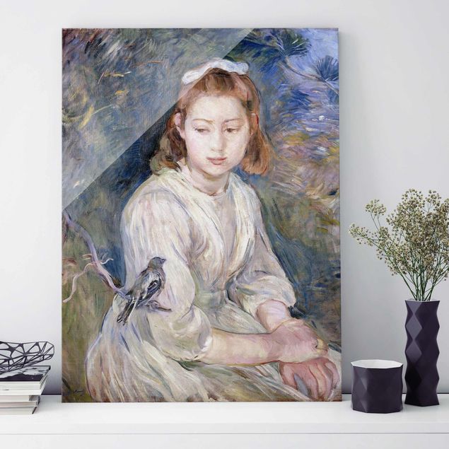 Glas Magnettafel Berthe Morisot - Young Girl with a Bird
