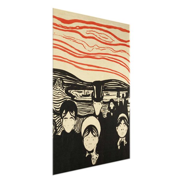 Glasschilderijen Edvard Munch - Anxiety