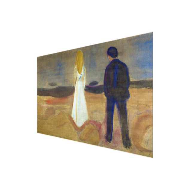 Glasschilderijen Edvard Munch - Two humans. The Lonely (Reinhardt-Fries)