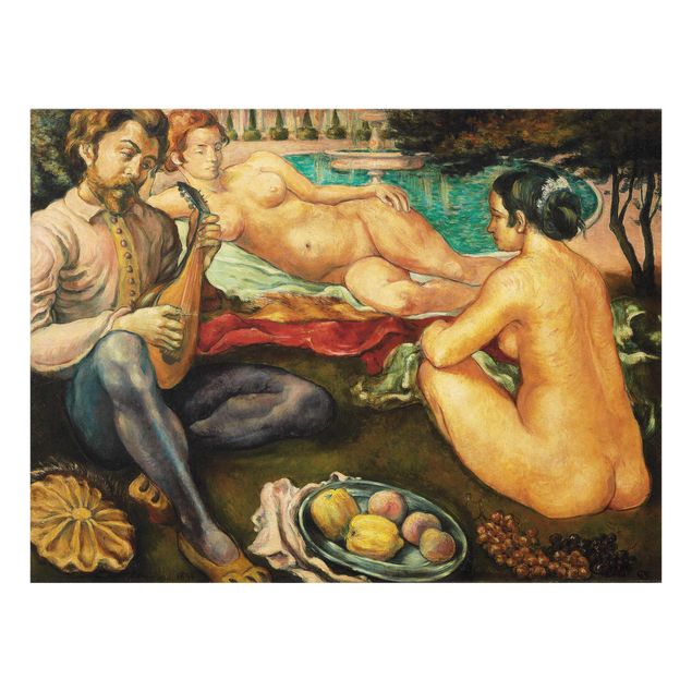 Glasschilderijen Emile Bernard - Court Of Love (Cour D'Amour)