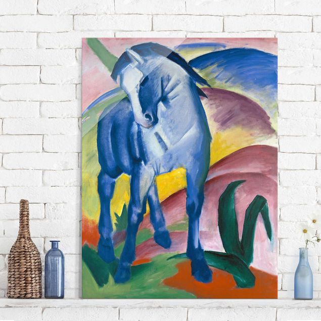 Magnettafel Glas Franz Marc - Blue Horse I