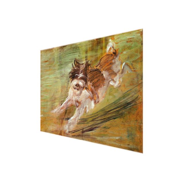 Glasschilderijen Franz Marc - Jumping Dog