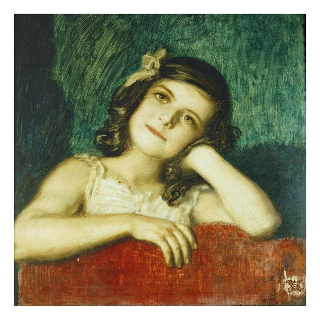 Glasschilderijen Franz von Stuck - Mary, the Daughter of the Artist