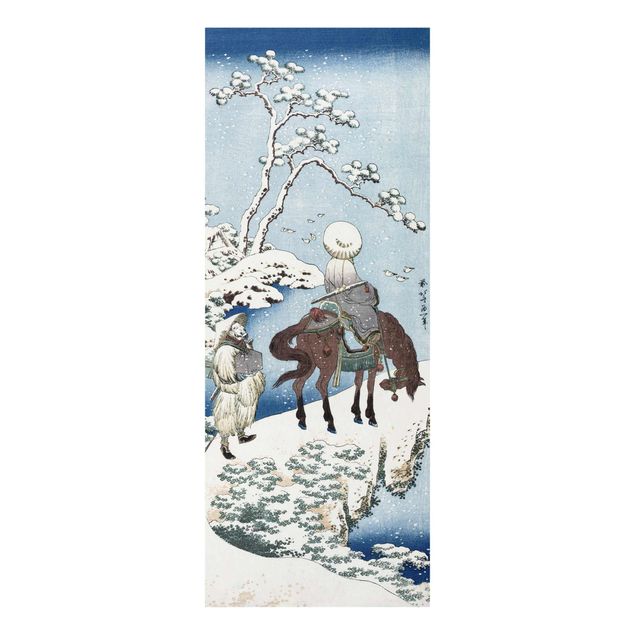 Glasschilderijen Katsushika Hokusai - The Chinese Poet Su Dongpo