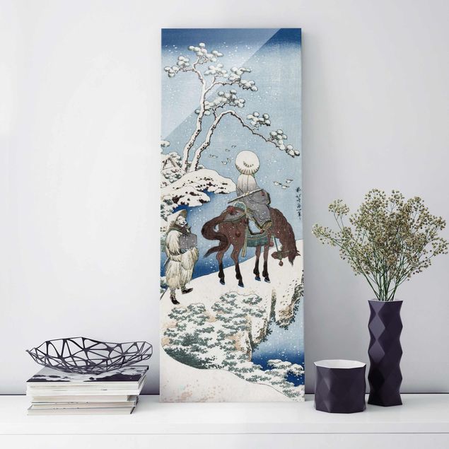 Magnettafel Glas Katsushika Hokusai - The Chinese Poet Su Dongpo