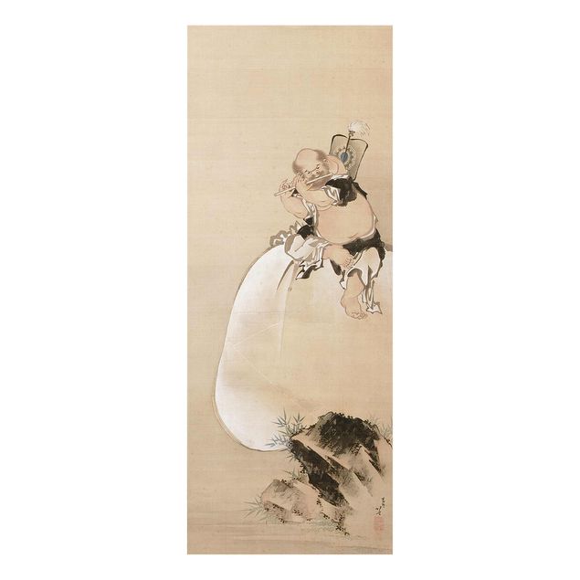 Glasschilderijen Katsushika Hokusai - Hotei