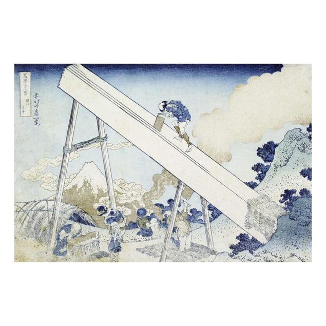 Glasschilderijen Katsushika Hokusai - In The Totomi Mountains