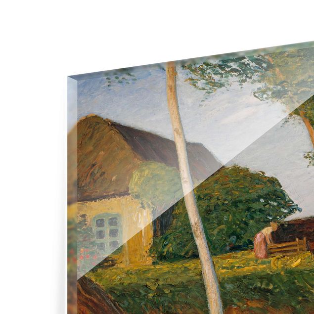 Glasschilderijen Otto Modersohn - Hay Harvest In The Moor