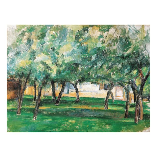 Glasschilderijen Paul Cézanne - Farm In Normandy