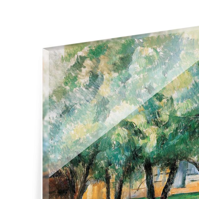 Glasschilderijen Paul Cézanne - Farm In Normandy