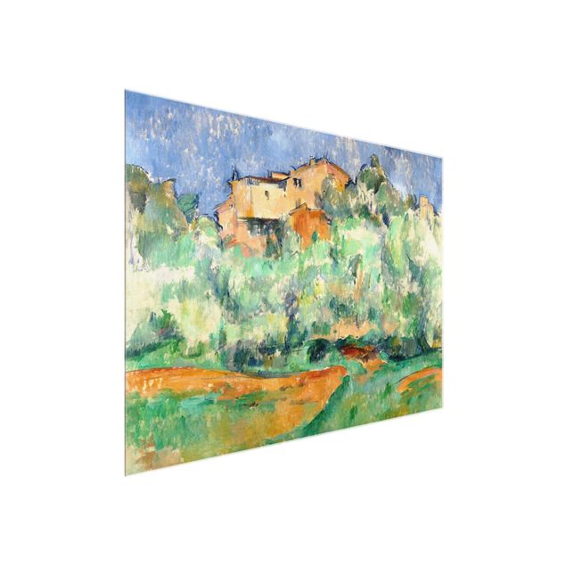 Glasschilderijen Paul Cézanne - House And Dovecote At Bellevue