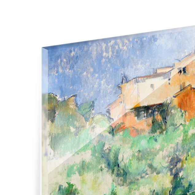 Glasschilderijen Paul Cézanne - House And Dovecote At Bellevue