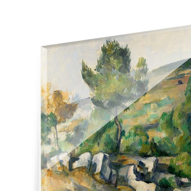 Glasschilderijen Paul Cézanne - Hillside In Provence