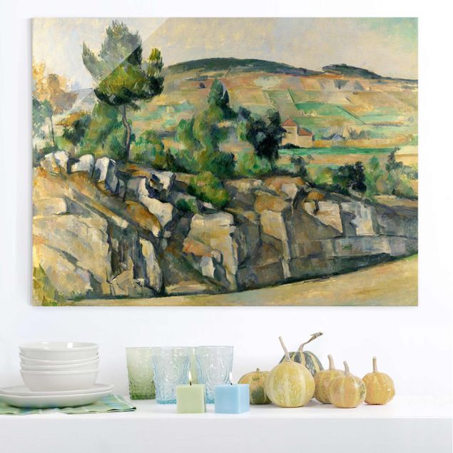 Magnettafel Glas Paul Cézanne - Hillside In Provence