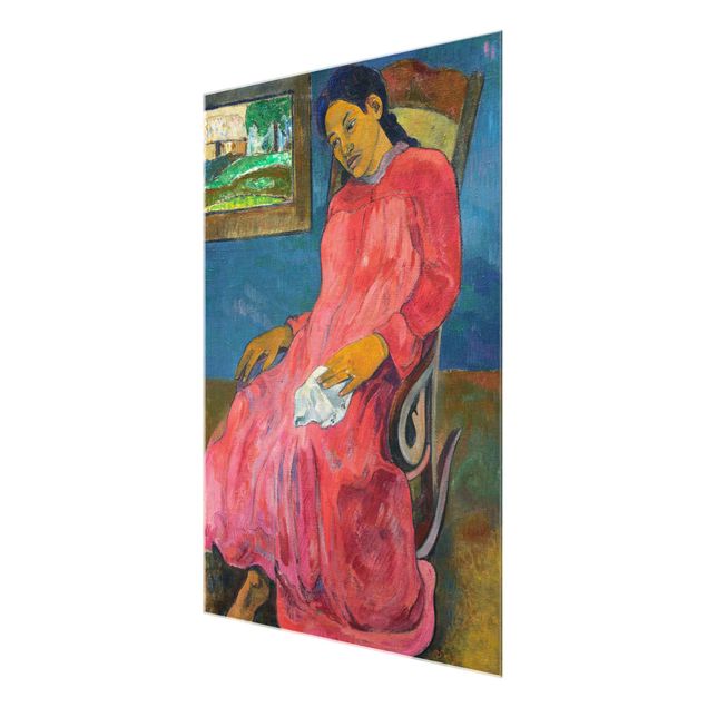 Glasschilderijen Paul Gauguin - Faaturuma (Melancholic)