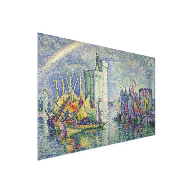 Glasschilderijen Paul Signac - Rainbow at the Port of La Rochelle