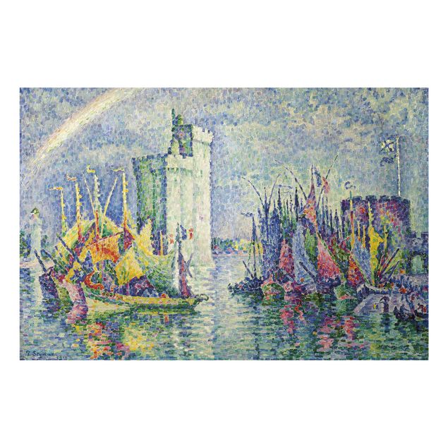 Glasschilderijen Paul Signac - Rainbow at the Port of La Rochelle