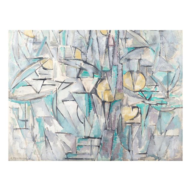 Glasschilderijen Piet Mondrian - Composition X