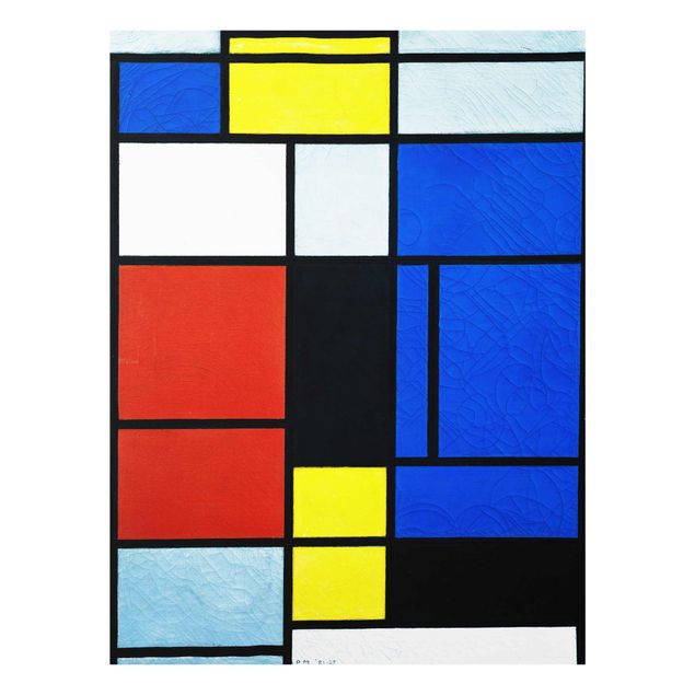 Glasschilderijen Piet Mondrian - Tableau No. 1