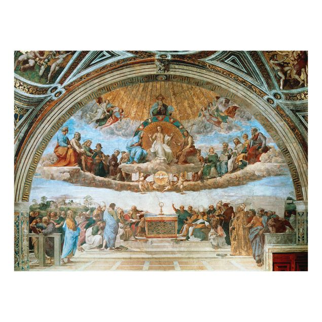 Glasschilderijen Raffael - Disputation Of The Holy Sacrament