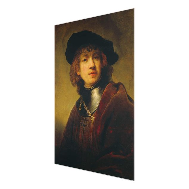 Glasschilderijen Rembrandt van Rijn - Self-Portrait