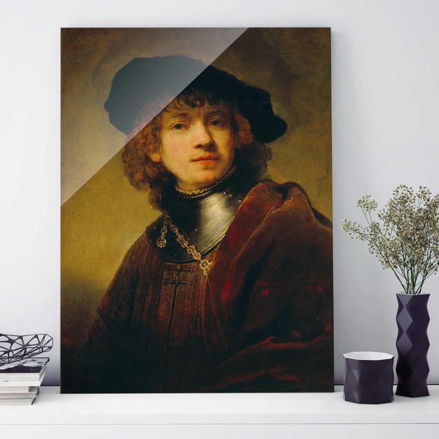 Magnettafel Glas Rembrandt van Rijn - Self-Portrait