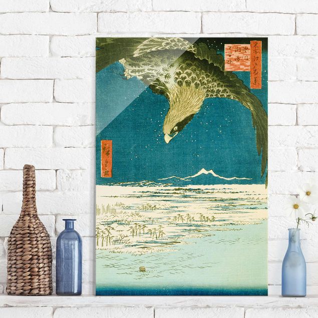 Magnettafel Glas Utagawa Hiroshige - The Plain near Fukagawa Susaki