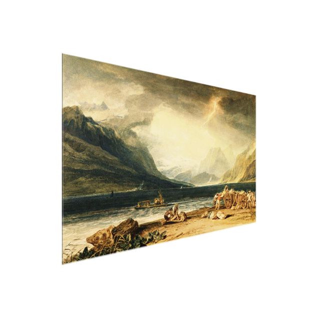 Glasschilderijen William Turner - The Lake of Thun, Switzerland