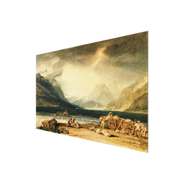 Glasschilderijen William Turner - The Lake of Thun, Switzerland